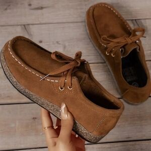 Women's Brown Suede Casual Shoes (Size 6)